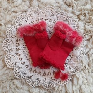 3/$30🌷Sexy Fur Wrist Warmers Fingerless Gloves